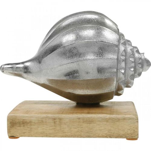 daiktų Korpusas pagamintas iš metalo, jūrinė dekoracija vietai sidabrinė, natūralios spalvos H15cm P18.5cm