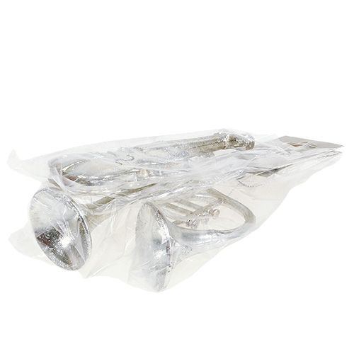 Floristik24 Muzikos instrumentai rūšiuojami. 12cm - 14,5cm sidabrinis 3vnt