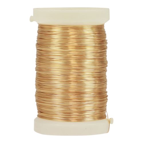 Floristik24 Floristinė viela mirtų viela dekoratyvinė viela auksinė 0,30mm 100g 3 vnt