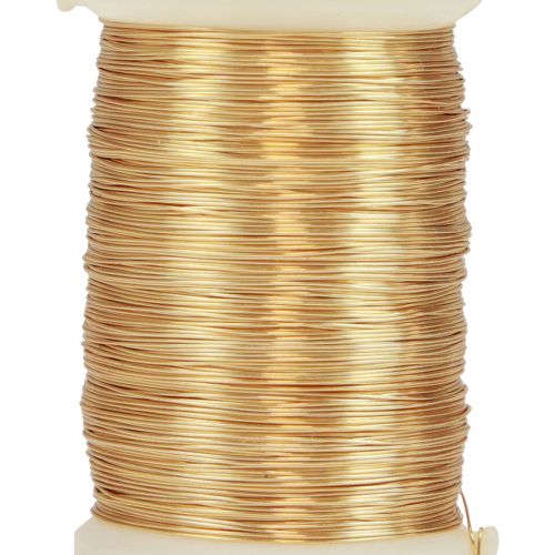 daiktų Floristinė viela mirtų viela dekoratyvinė viela auksinė 0,30mm 100g 3 vnt