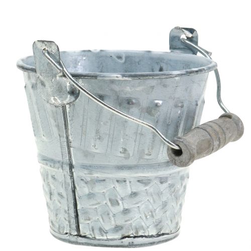 Floristik24 Cinko kibiras su pintu raštu pilkas Ø7cm H8cm 8vnt