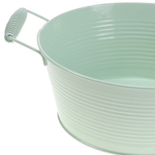 Floristik24 Cinko dubuo pastelinės spalvos su rankena Ø22cm A9,5cm 3vnt