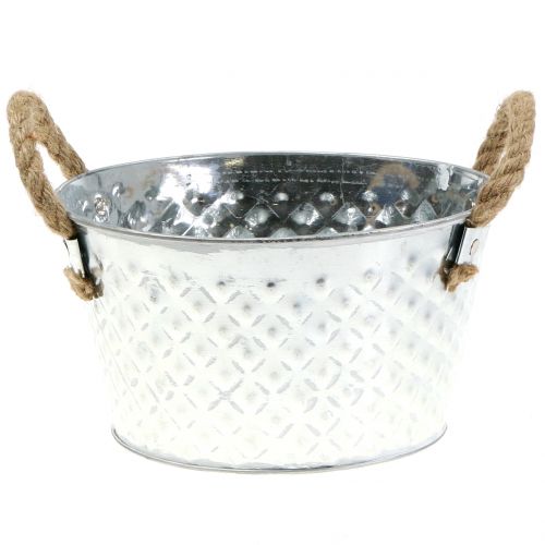 daiktų Cinko dubuo dekoratyvinis dubuo metalinis su virvės rankena Ø22cm H12cm
