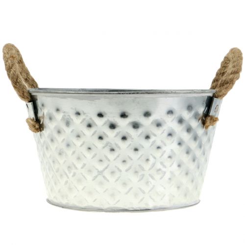 daiktų Cinko dubuo dekoratyvinis dubuo metalinis su virvės rankena Ø22cm H12cm