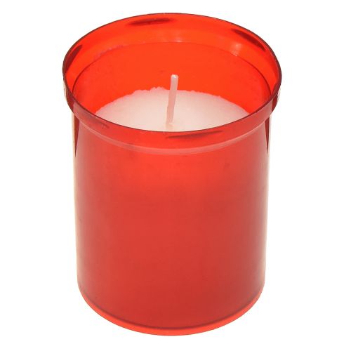 daiktų Užpildomos žvakės kapo žibintams raudonos H6,5cm 22h 15vnt