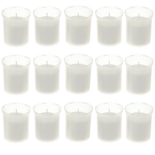 daiktų Užpildomos žvakės kapo žibintams baltos 22h H6,5cm 15vnt