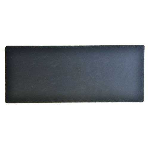 Floristik24 Natūralaus skalūno plokštės stačiakampis akmens padėklas juodas 30×12,5cm 4vnt