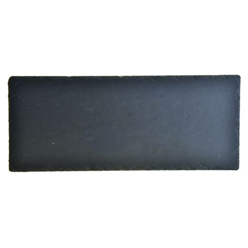 Floristik24 Natūralaus skalūno plokštės stačiakampio formos akmens padėklas juodas 30×12,5cm 4 vnt
