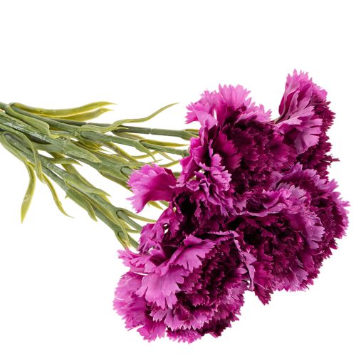 Dirbtiniai gvazdikai, dvispalviai, ilgas kotas 56 cm, 8 vnt. kekė. | Floristik24.lt