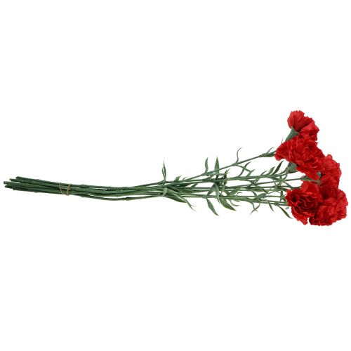 Floristik24 Gvazdikai dirbtiniai raudoni 67cm 9vnt