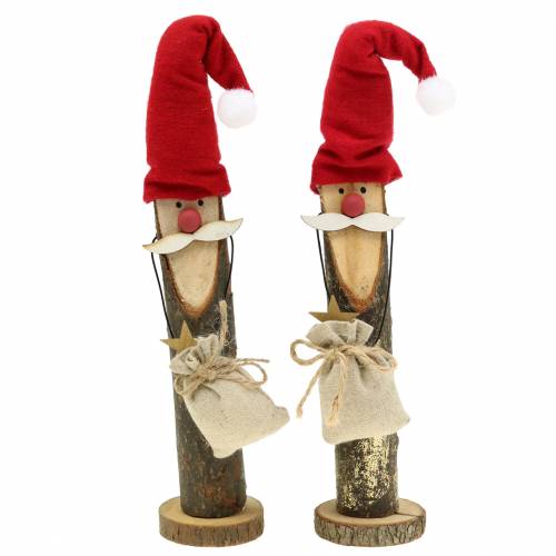 Floristik24 Deco Santa Claus medis 21cm 2vnt