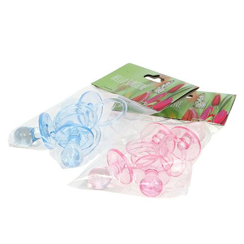 Floristik24 Deco čiulptukas mėlynas, rožinis užpakaliukas. 7cm 8vnt