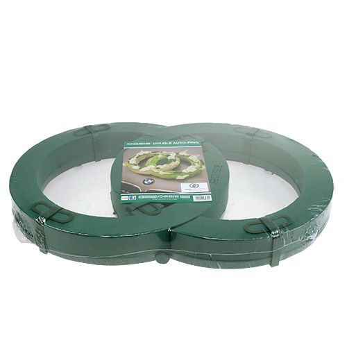 daiktų Gėlių porolono automobilio kompozicija dvigubas žiedas 55×39cm H6cm 1 vnt