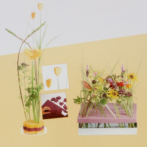 Floristik24 Gėlių putplasčio dizainerio plokštės įkišamos, senos rožinės spalvos 34,5 cm × 34,5 cm 3 vnt.