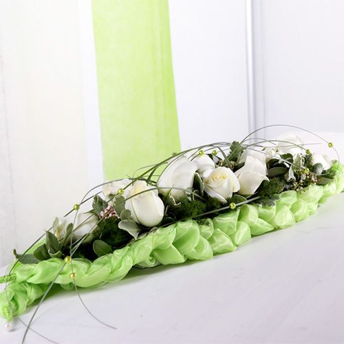 daiktų Gėlių putplasčio plytų stalo apdaila žalia 22cm x 7cm x 5cm 10vnt