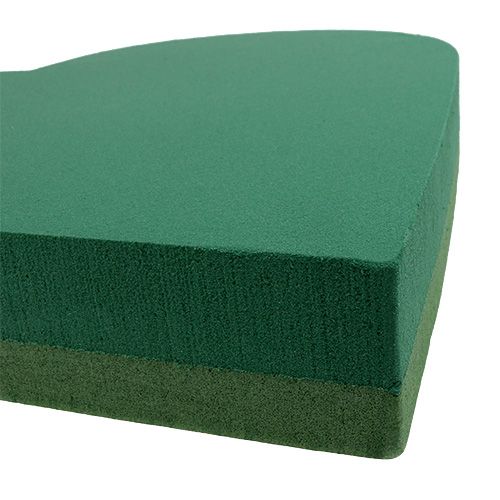 daiktų Gėlių putplasčio širdelės kištukinė medžiaga žalia 31cm × 29cm 2 vnt