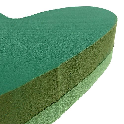 daiktų Įkraunama medžiaga širdelė gėlių putplastis žalias 24cm x 25cm 2 vnt