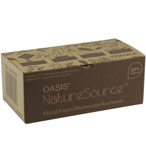 Floristik24 Oasis NatureSource Maxlife Floral Foam Brick Brown 23×11×7,5cm 1 vnt.