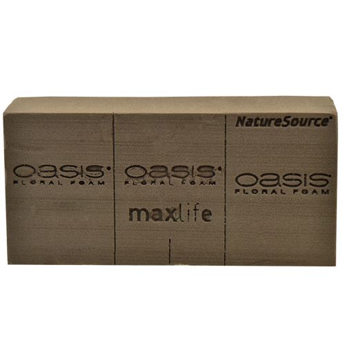 Floristik24 Oasis NatureSource Maxlife Floral Foam Brick Brown 23×11×7,5cm 1 vnt.