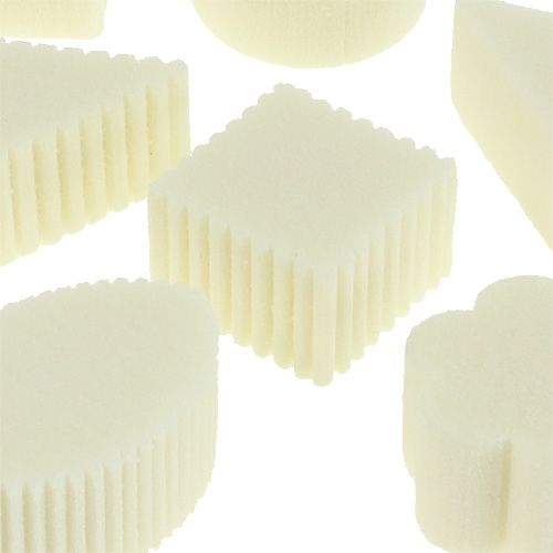 Floristik24 Gėlių putplasčio kanapės baltos 4cm-7cm 45psl