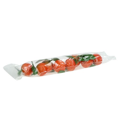 Floristik24 Oranžinė mini su lapeliu 5cm 8vnt