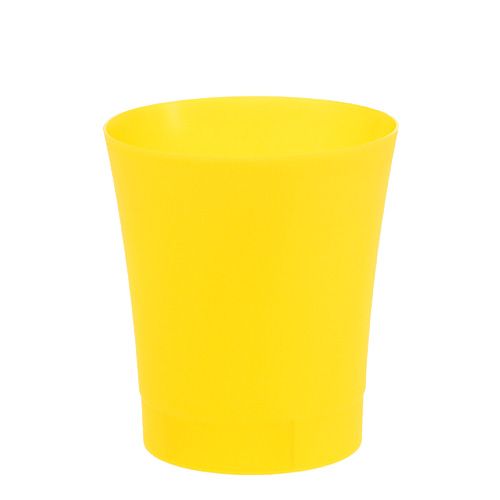 Floristik24 Orchidėjų vazonas plastikinis geltonas Ø12,5cm H14cm, 1vnt
