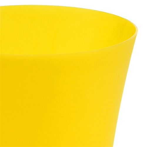 Floristik24 Orchidėjų vazonas plastikinis geltonas Ø12,5cm H14cm, 1vnt