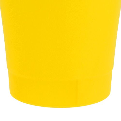Floristik24 Orchidėjų vazonas plastikinis geltonas Ø12,5cm H14cm, 1vnt