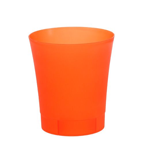 Floristik24 Orchidėjų vazonas plastikinis oranžinis Ø12,5cm H14cm, 1vnt