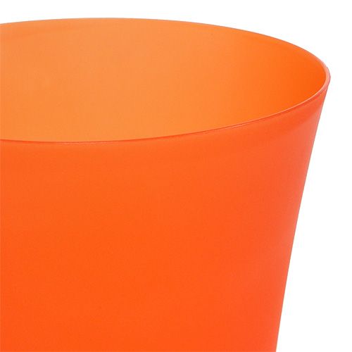 Floristik24 Orchidėjų vazonas plastikinis oranžinis Ø12,5cm H14cm, 1vnt