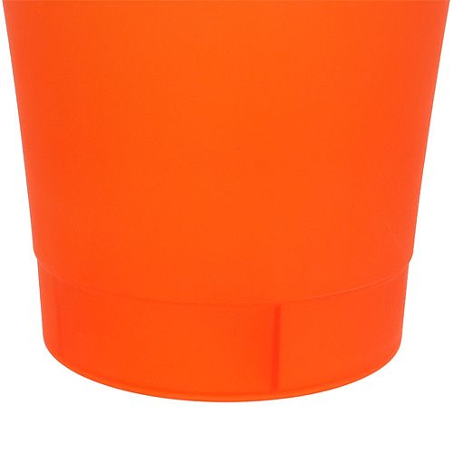 Floristik24 Orchidėjų vazonas plastikinis oranžinis Ø12,5cm H14cm, 1vnt