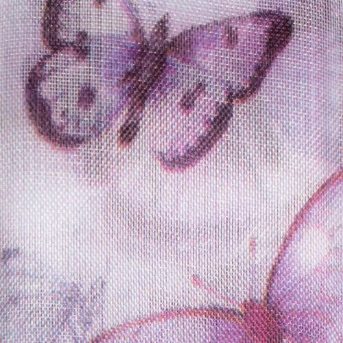 daiktų Organzos juostelė, šifono juostelė, drugeliai, violetinė, 40 mm, 18 m