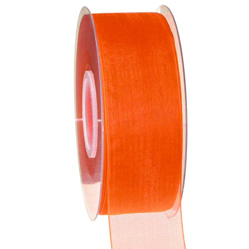 Floristik24 Organzos juostelė dovanų juostelė oranžinė juostelė 40mm 50m