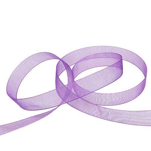 daiktų Organzos juostelė su krašteliu 1,5cm 50m vidutinė violetinė