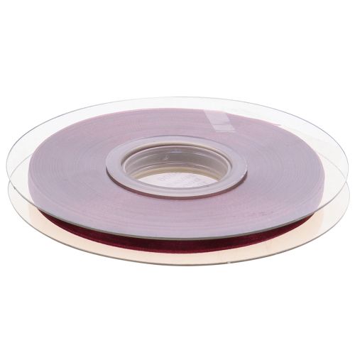 Floristik24 Organzos juostelė Bordo nailono juostelė 6mm 50m