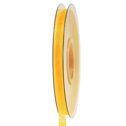 daiktų Organzos juostelė dovanų juostelė geltona juostelė 6mm 50m