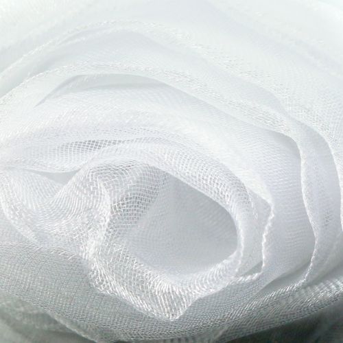 Floristik24 Dekoratyvinis audinys organza balta 150cm x 300cm