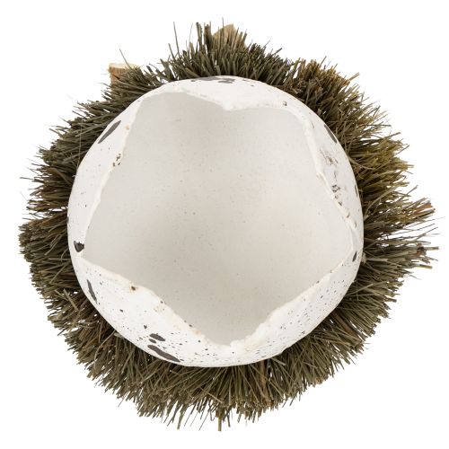 daiktų Velykinė dekoracija – kiaušinis lizde, dekoratyvinis paukščio lizdas, natūralios spalvos, Ø9 cm, aukštis 11 cm, 4 vnt.