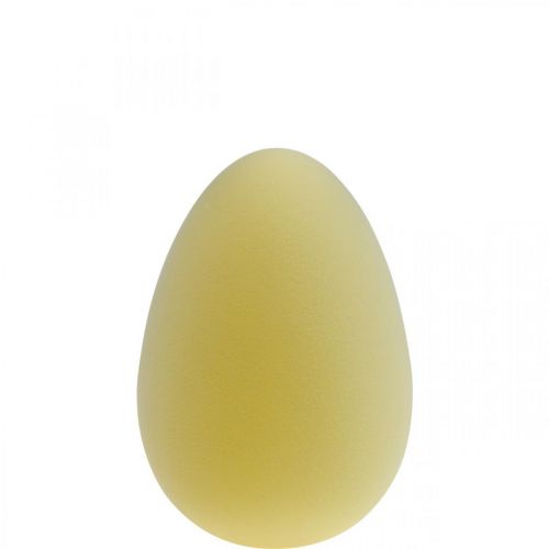 Velykinių kiaušinių dekoravimas kiaušinių plastikas šviesiai geltonas flokuotas 25cm
