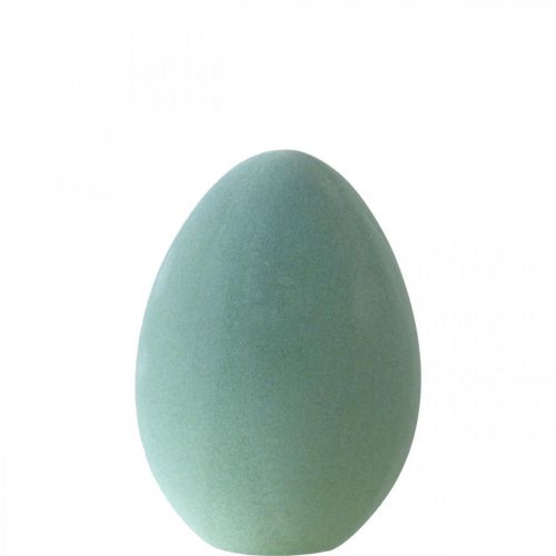 daiktų Velykinis kiaušinis plastikinis pilkai žalias deko kiaušinis žalias flokuotas 25cm