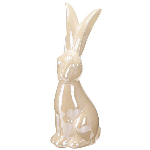 daiktų Velykų zuikis keramikinis smėlio spalvos Keraminis zuikis didelis, aukštis 49,5 cm
