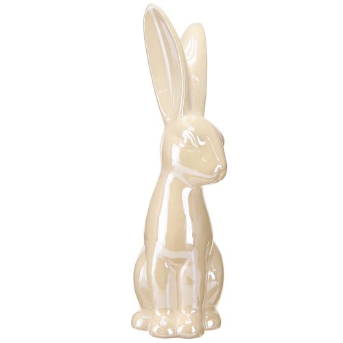daiktų Velykų zuikis keramikinis smėlio spalvos Keraminis zuikis didelis, aukštis 49,5 cm