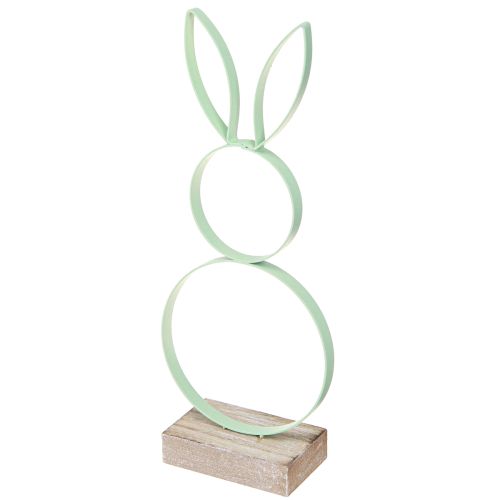 daiktų Velykų zuikio apdaila Metalas Mediena Geltona Mėtų Rožinė H21cm 3 Vnt