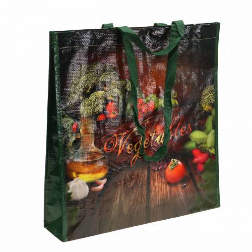 Krepšys pirkiniams su rankenėlėmis Daržovės plastikinis 38 × 10 × 39cm