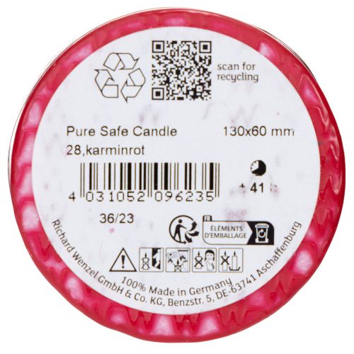 daiktų PURE kolonėlė, pagaminta iš natūralaus vaško, jaukiai atmosferai, 13 cm