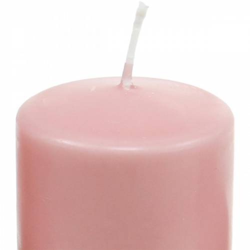 daiktų PURE stulpelio žvakė 130/60 dekoratyvinė žvakė rausva natūralaus vaško