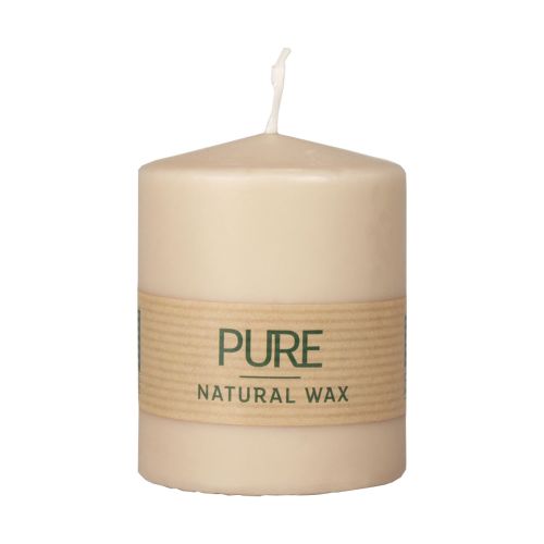 daiktų PURE Pillar Candle Beige Wenzel žvakės Šviesiai rudos 90/70mm