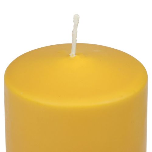 PURE kolonų žvakė geltona medaus Wenzel žvakės 130/70mm