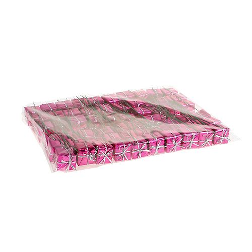 Floristik24 Siuntinys 2,5cm ant vielos Rožinė 60vnt