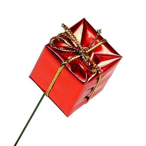 Floristik24 Pakuotė ant vielos 2,5cm raudona 60vnt